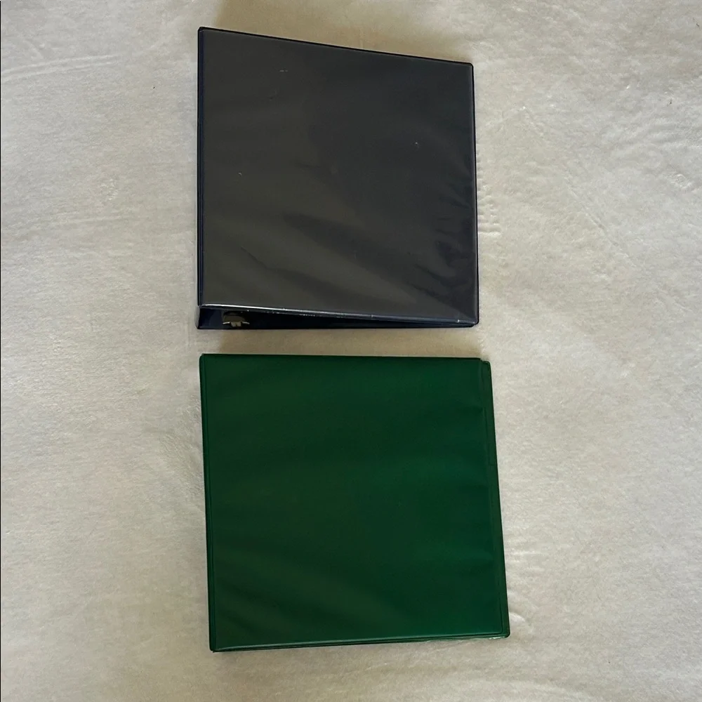 Blue and Green 3” Binders
